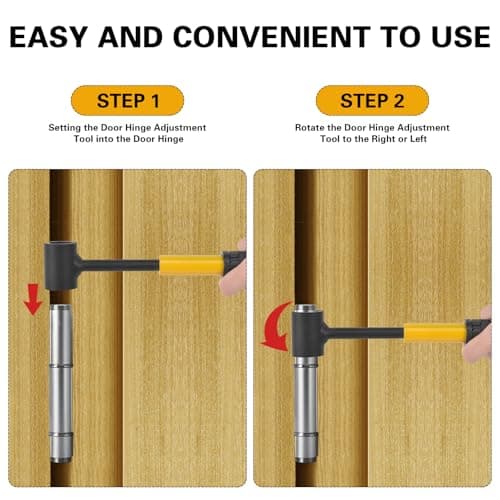 4 in 1 Door Hinge Adjustment Tool, Heavy Duty Door Hinge Wrench, Multi-Size Door Gap Adjustment Tool with Non-Slip Handle, Hinge Doctor Wrench Hinges Bender Tools for Residential and Commercial - Thumbnail 4