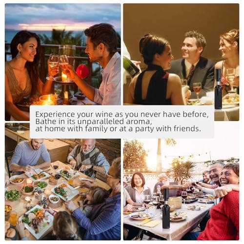 AREYCVK Wine Aerator Electric Wine Decanter Automatic Wine Aerator, Wine Dispenser Wine pourer with USB Rechargeable,Wine Lover for women&Men(Black-ABS) - Thumbnail 6