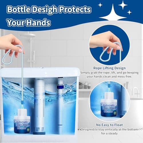 X-Txxlplus Toilet Bowl Cleaners, Toilet Cleaner, Automatic Long Lasting Continuous Toilet Bowl Cleaner, Prevent Stain Build Up Deep Clean, Each Pack for About 3 Months' Supply, Blue - Thumbnail 5