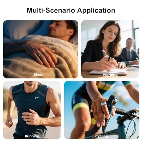 Victormont Vic Ring, Ultra-Light Titanium Smart Ring, 7-Day Battery Life, Fitness/Sleep/Stress Tracker for Women & Men, No APP Subscription Fees, IP68 Waterproof, iOS & Android Compatible (Black, 11) - Thumbnail 5