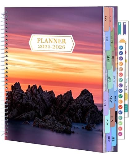 CAGIE 15 Month Planner Oct 2025-Dec 2026 Hourly Daily 2025-2026 Weekly Monthly Planners for Women 25-26 Day Hardcover Calendar Agenda with Stickers, 8.5 x 11