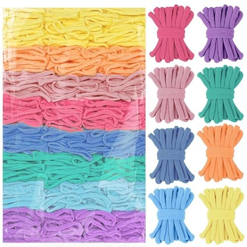 Raylinix 800pcs Weaving Loom Refill Loops for 7-Inch Potholder Loom – Pastel Nylon Bands for Adults DIY Craft, Makes 23 Coasters - Image 1