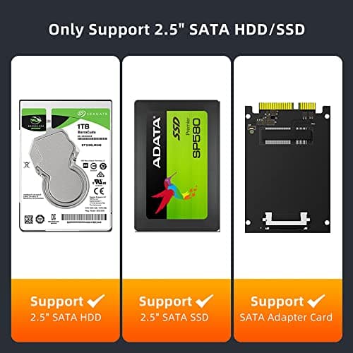5-Bay SATA Hard Drive Docking Station, USB 3.0 (5Gbps), Supports up to 30TB (5×6TB) 2.5″ SATA SSD/HDD, with 1:4 Offline Clone/Duplicator Function - Thumbnail 5
