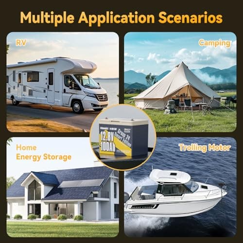 Power Queen 12V 100Ah LiFePO4 Battery, Bluetooth 12Volt RV Lithium Battery with Low-Temp Protection, Group 24 Deep Cycle Battery, Up to 15000 Cycles for Motorhome, Trailer, Camper Van, Marine, Solar - Thumbnail 6