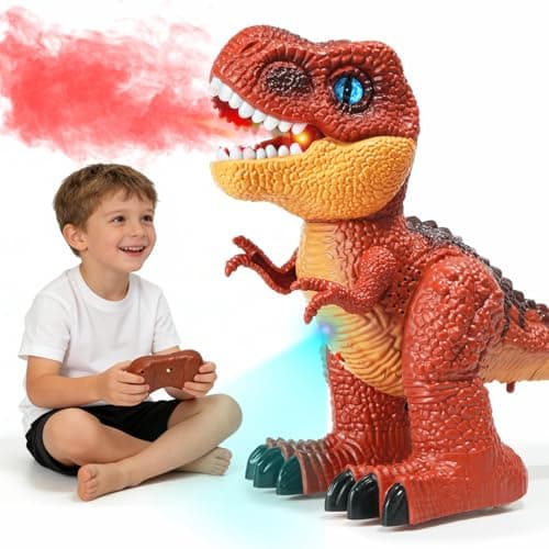 ShenFortune Remote Control Dinosaur Toy, 2.4Ghz Electric Toy, Realistic RC Dinosaur Toy, Suitable for Children Aged 3 to 5,3D Realistic Appearance,Suitable as Birthday/Halloween - Image 1