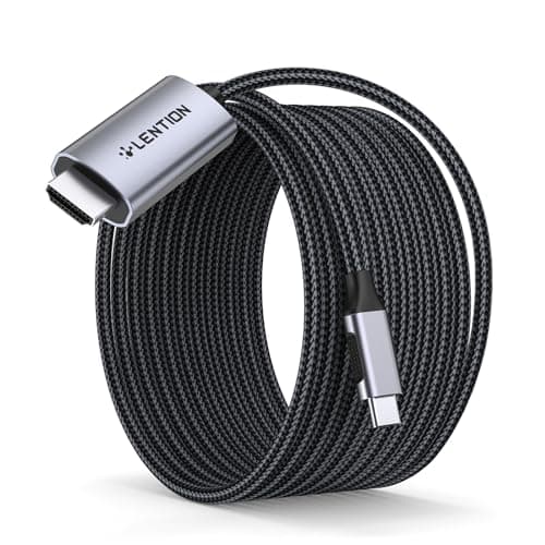 LENTION 10FT USB C to HDMI Cable(4K/60Hz), USB C to HDMI Adapter for Monitor, Compatible with 2025-2018 MacBook Pro/Air, MacBook Neo, iPad Pro/Surface, Galaxy S9 to 24, Chromebook(3M, Gray) - Image 1