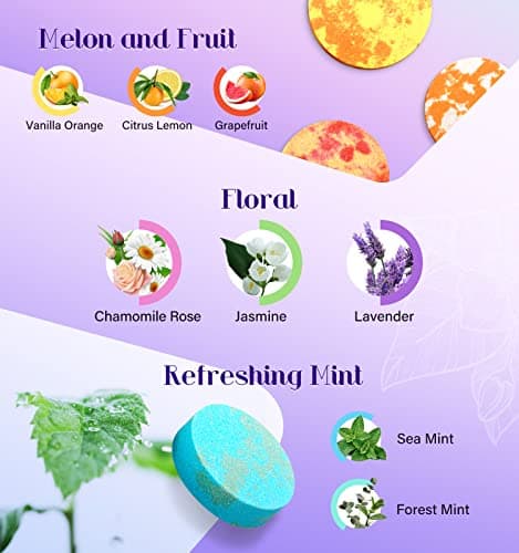 POPCHOSE Shower Steamers Aromatherapy, Valentines Day Gifts for Him, Her, Mom, Daughter, Wife, Birthday Gifts for Women - 8 Scented Shower Tablets with Gift Packaging, Self Care & Relaxation Home Spa - Thumbnail 3