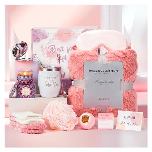 Christmas Gifts Unique for Women Get Well Soon Gifts, Self Care Baskets Bath Set Care Package Thinking of You Gifts Relaxation Gifts for Women Mom Her Friend Wife Grandma w/ Blanket - Image 1
