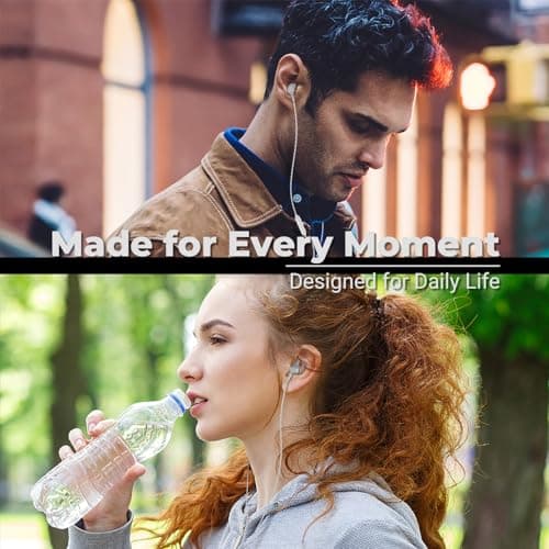 AzukiLife White Wired Earbuds with Microphone for iPhone, iPad, 3.5mm Apple Style Headphones for MacBook, Laptop, School, Zoom, Clear Call, Tangle-Free Corded Ear Buds with Case for Study & Travel - Thumbnail 6