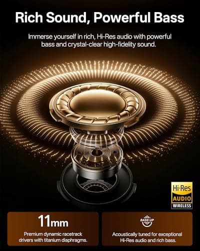 Clip On Earbuds, Open Ear Earbuds Wireless Bluetooth, Ear Clip Bluetooth Headphones for Running Sport, Lightweight Comfort, Secure Fit for Small Ears, Ultra Clear Calls with Mics, Waterproof, 40H Play - Thumbnail 5