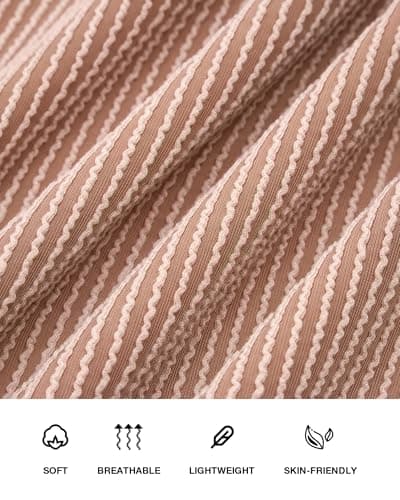 PRETTYGARDEN Women's Button Down Shirts 2026 Spring Long Sleeve Textured Tops Oversized Shacket Jacket Knit Blouses(Khaki,Large) - Thumbnail 6