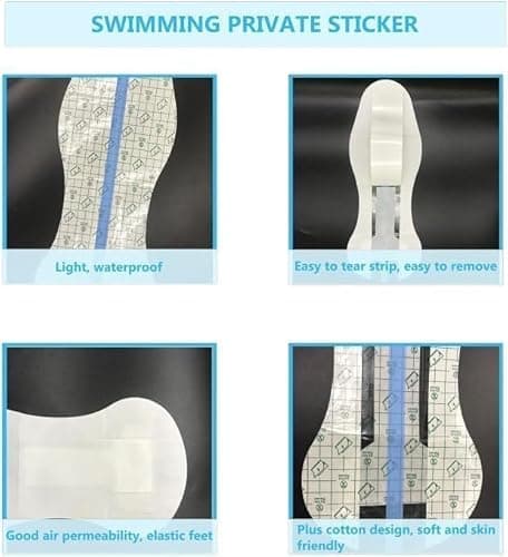 Swimming Private Stickers for Women | Skin-Friendly Private Area Protection | Dirt Prevention for Swimming & Daily Activities | 7-Pack（5.9 * 16.5in） - Thumbnail 4