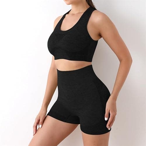 2 Pack High Waisted Shorts for Women,Tummy Control & Squat-Proof Workout Shorts with Smooth-Lining Design for Yoga,Running - Thumbnail 4