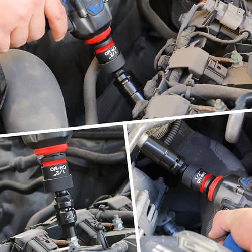 AmazingFree 11-Piece Impact Socket Adapter Set-Impact Rated Drill Socket Adapters&Extensions,1/4" 3/8" 1/2" Drive,CR-V&CR-MO Steel,Ball Detent for Secure Fit,Essential Tool Kit for Car/Home Repair - Thumbnail 5