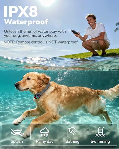 Canivix Dog Shock Collar with Remote Control, 3300FT Dog Training Collar with Beep/Vibration/Shock, Security Lock, IPX8 Waterproof Ecollar Rechargeable for Small Medium Large Dogs - Thumbnail 4