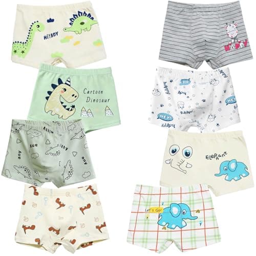 KODEIPLAY 8-Pack Boys Underwear Cotton Boxer Briefs Soft Toddler Kids Underpants (Sizes 2T-9 Years) - Image 1