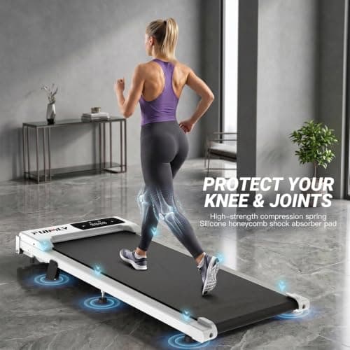 ANCHEER Walking Pad with Incline, 3.0HP Under Desk Treadmill for Home Office, 300 lbs Capacity Portable Mini Treadmill with Remote Control, Quiet Running Jogging Machine for Small Spaces - Thumbnail 3