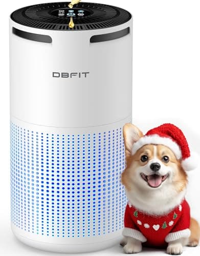 Air Purifiers for Home Large Room Up to 1500ft² with Aromatherapy, DBFIT H13 HEPA Air Purifier Air Cleaner for Smoke Pollen Dust Pet Hair Dander Odor, Portable Air Purifier with Timer (White) - Image 1