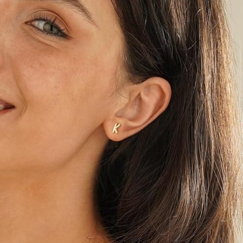 Turandoss Initial Heart Stud Earrings for Teen Girls, 3 Pairs Trendy 14K-Gold-Plated Letter G Heart Hypoallergenic Earrings Set Jewelry Gifts for Girls Age 8 9 10 11 12 Years Old - Thumbnail 4