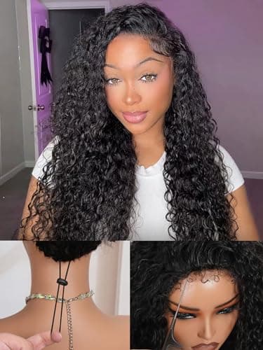 shangyinfa 28 Inch Water Wave Half Wig Human Hair | Glueless 3-In-1 Flip Over | 4C Edges Invisi Drawstring | 180 Density Tiny Leave-Out for 3B/3C | Pool-Ready | All-Day Protective Style - Image 1