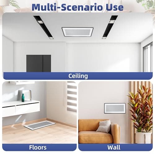 Magnetic Vent Covers - 5" x 11" Vent Screen Mesh Covers for Floor, Wall and Ceiling Registers of Width 5" to 6", Length 11" to 12", Strong Magnetic Floor Vent Covers, Non Peeling - White - Thumbnail 6