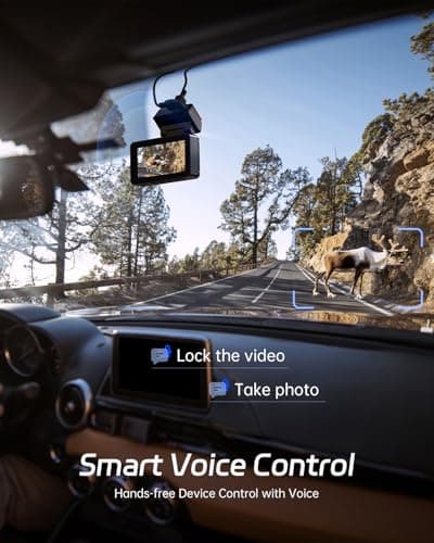 Pelsee P3 4K Dash Cam Front and Rear, 64GB SD Card, 4K+1080P Dual Dash Camera for Cars with Wi-Fi, GPS, ADAS, BSD, LCA, 3’’ IPS Display Car Camera, APP & Voice Control, Night Vision, 24H Parking Mode - Thumbnail 6