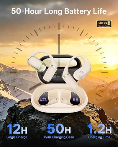 BeSing AI Translation Earbuds Real Time, 4-in-1 Open Ear Headphones for Travel/Music/Business, 100 Languages Translator Earbuds, Audifonos Traductores Inglés Español, IPX7, Clear Calls, 50H Playtime - Thumbnail 5