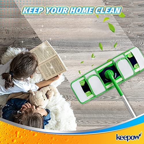 KEEPOW XL Wet Pads Refills for Swiffer XL, Wet Mopping Cloths for Swiffer XL Mop, Reusable Microfiber Mop Pads for Hardwood Floor, 4 Pack - Thumbnail 6