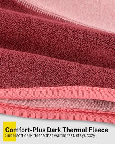 GXCROR Winter Helmet Liner Skull Cap, Fleece Lined Warm Cycling Cap with Glasses Holes, Thermal Hat Beanie for Men Women Pink - Thumbnail 2