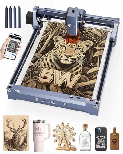 Laser Engraver, Carverall K15 Pro 5W Laser Engraving Machine for Beginners DIY High Accuracy 200x300mm (Near A4) Portable CNC Laser Cutter for Wood Coated Metal Acrylic Leather, 5000mW, Class 1 - Image 1