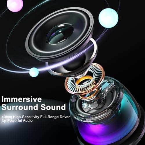 EGBULL Magnetic Multifunction Bluetooth Speaker with 3D Surround Sound, TWS Pairing, Portable Wireless, RGB Lighting, Strong Magnetic Base, Phone Stand, for Gaming, Office, Home and Outdoor Use - Thumbnail 4
