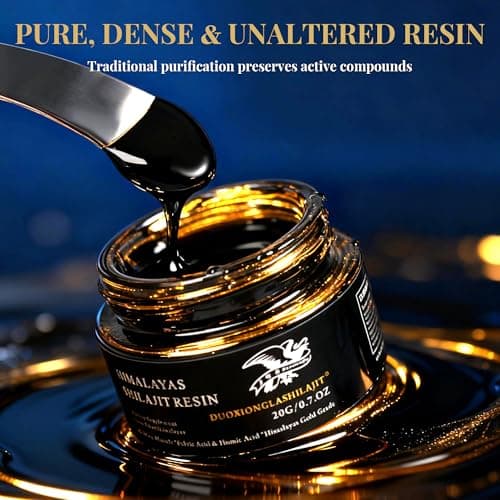 Himalayas Shilajit Resin - Pure Golden Grade | 100% Natural with 85+ Trace Minerals | Energy Boost & Immune Support for Men & Women | Lab Tested | 20g, 100 Servings - Thumbnail 6