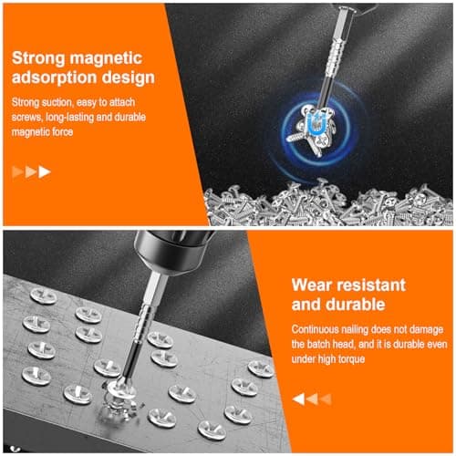 High Magnetic Screwdriver Drill Bit Set - 9Pcs K5 Impact Resistant Non Slip Bit - Magnetic Screwdriver Set - Screwdriver Bit Set - 25 50 65 70 75 90 100 120 150 (9pcs) - Thumbnail 3