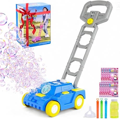 Bttyu Bubble Lawn Mower for Toddlers,Outdoor Bubble Machine with Push & Pretend Play,Plug in or Battery Operated Bubble Mower for Boys & Girls,Ideal Easter, Birthday, Halloween,Christmas - Image 1