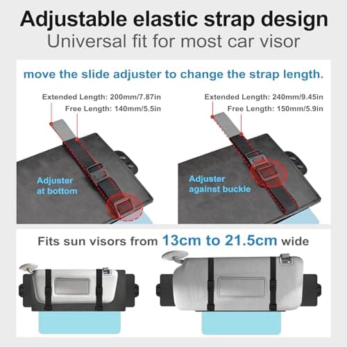 Veharvim Sun Visor Extender for Car (Polarized, UV400, PC Lens, 2 Side Sunshade), Car Visor Extender Sun Blocker, Visor Extender Attachment, Anti-Glare for Safe Driving - Thumbnail 6