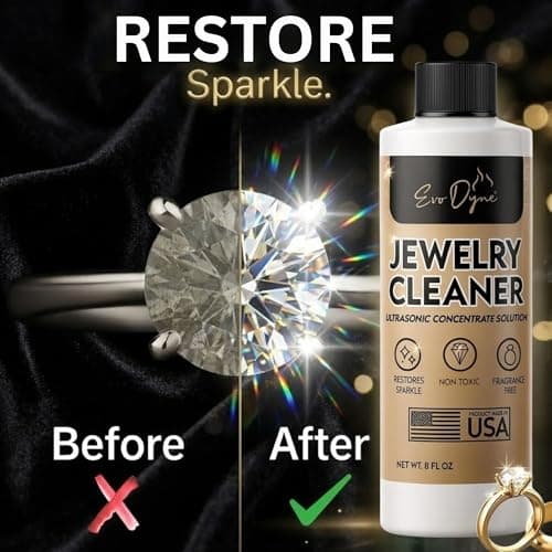 Ultrasonic Jewelry Cleaner Solution (16oz) Concentrated Jewelry Cleaner for Diamonds, Gold, Silver & More | Compatible with Ultrasonic Machine (s) - Made in USA - Thumbnail 2