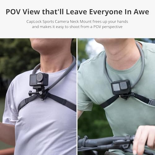 PGYTECH CapLock POV Action Camera Neck Mount, Quick Release & Adjustable Chest Strap, Hand Free Video Vlog Necklace Lanyard Holder for DJI OSMO Action 6/5 Pro/Pocket 3/Xtra Muse, Gopro 13/12, Insta360 - Thumbnail 6