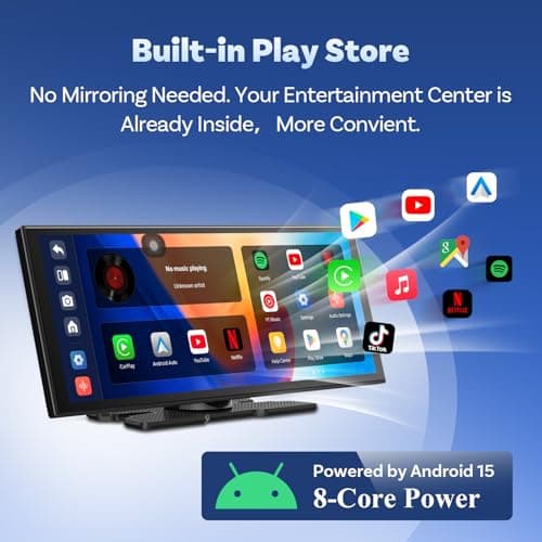 OTTOCAST OttoScreen AI, 11.4" Portable CarPlay Screen for Car with Netflix YouTube and Backup Camera for iPhone(iOS 8+) Android Auto(Android 11+), Built-in Apps, Voice Control, Android 15 OS - Thumbnail 3