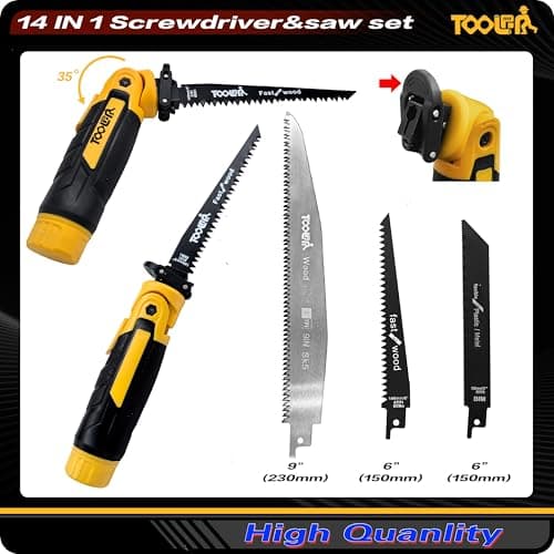 4-In-1 Multi Blades Hand Saw (Not Electric), For Cutting Wood, Metal, Plastic, Sheetrock, Drywall, Plywood, Portable Hand Saw - Thumbnail 3