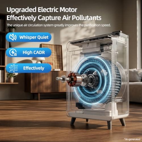 AIRTOK Air Purifier for Home Bedroom Large Room Up to 2240 Ft² in 1 Hr, HEPA Air Cleaner with Washable Pre-Filter, AQI Display, AUTO Mode, Sleep Mode for Pets, Dust, Pollen, AP2801 - Thumbnail 6