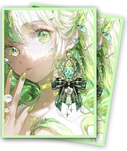 MTG Card Sleeves, Ultra Clear Front & Matte Finish Back, 100 Count Standard Size Matte Art Sleeve for Magic The Gathering (Forest)