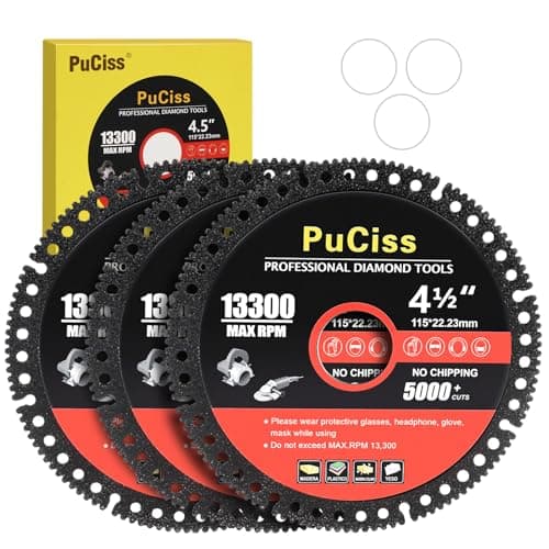 4-1/2 inch Diamond Saw Blades Indestructible Cutting Discs for Angle Grinder 7/8" Blades Cut Off Wheels Tool Metal rebar Porcelain Tile Granite Marble Smooth Cutter (3pcs) - Image 1