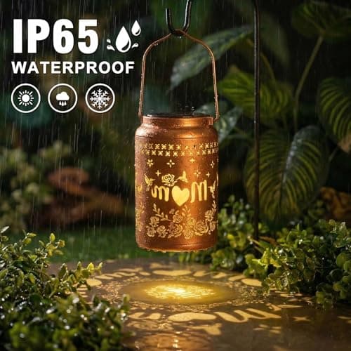 Gifts for Mom Grandma - Hummingbird Solar Lantern Outdoor Waterproof, Mother Day Gifts, Birthday Gifts for Women Hanging Solar Lights for Yard, Garden Decor - Thumbnail 3