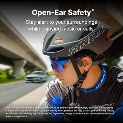 Jabees 7Seven Bone Conduction Swimming Headphones, IP68 Waterproof, 32GB MP3 Player, Bluetooth 6.0, Multi-Point Pairing, Open Ear Sport Headphones with Mic for Swimming, Running, Cycling - Thumbnail 3