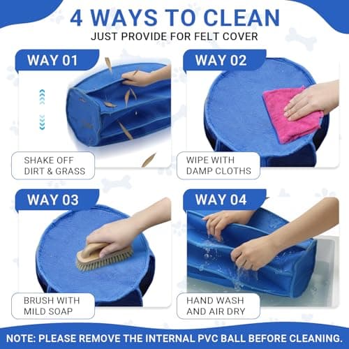 VOXGET Herding Ball for Dogs and Horses, 25" Thickened Durable Herding Ball Set for Australian Shepherd, Interactive Dog Training Toy for Medium Large Breeds Outdoor Play and Exercise Agility (Blue,L) - Thumbnail 4