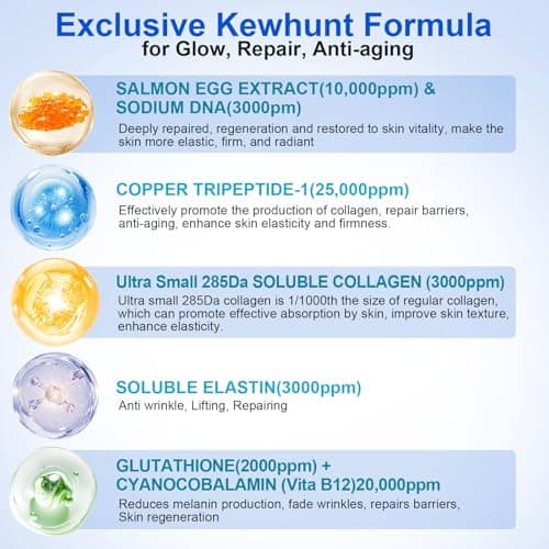 Salmon DNA PDRN Anti-Aging Facial Serum, 10,000ppm Salmon Egg DNA Ampoule, 3000ppm Collagen, Peptide, Glutathione, Niacinamide -Wrinkles, Firming, Radiance Skincare, 0.05 fl.oz x 30e - Thumbnail 2