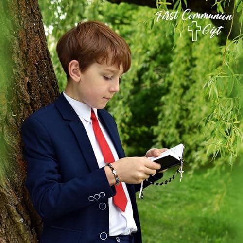 BAYLAY Gifts for Teen Teenage Boys, Cross Bracelet for Kids Grandkids Easter Christian Religious Baptism Birthday Gifts for Teens Boy Trendy Stuff Easter Essentials Basket Stuffers Fillers for Boys - Thumbnail 3