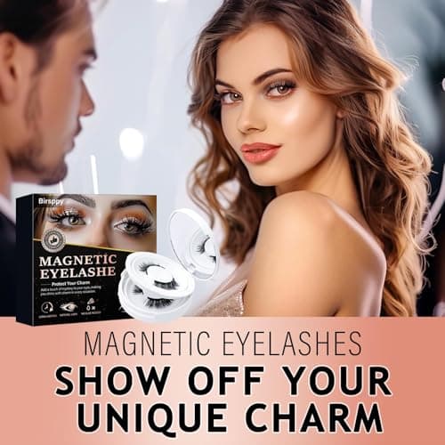 Magnetic Eyelashes, Effectively Natural Look False Lashes without Eyeliner, Light Weight & Waterproof Magnetic Eyelashes No Glue-Black - Thumbnail 2