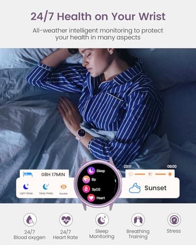 Smart Watches for Women & Men (Answer/Make Calls), Waterproof Fitness Tracker Smartwatch for Android & iPhone, Fitness Smart Watch with 24/7 Heart Rate, Sleep Monitor, 400+ Watch Face, 70+ Sport Modes - Thumbnail 2