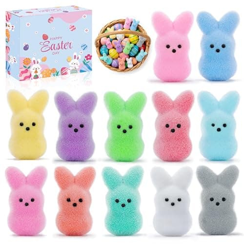 MPMIYVX Easter Basket Stuffers for Kids,Easter Egg Fillers, Cute Bunny Toys Easter Gifts for Kids, Party Favors Classroom Exchange, Easter Decorations (12PCS) - Image 1